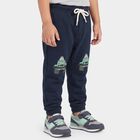 Boys' Navy Blue Jogger Graphic Printed Pyjama, Navy Blue, small