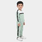 Boys Mint Green Crew Neck Colorblock Baba Suit, हल्का हरा, small