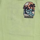 Infants' Light Green Cotton Round Neck Cartoon Print Baba Suit, Light Green, small