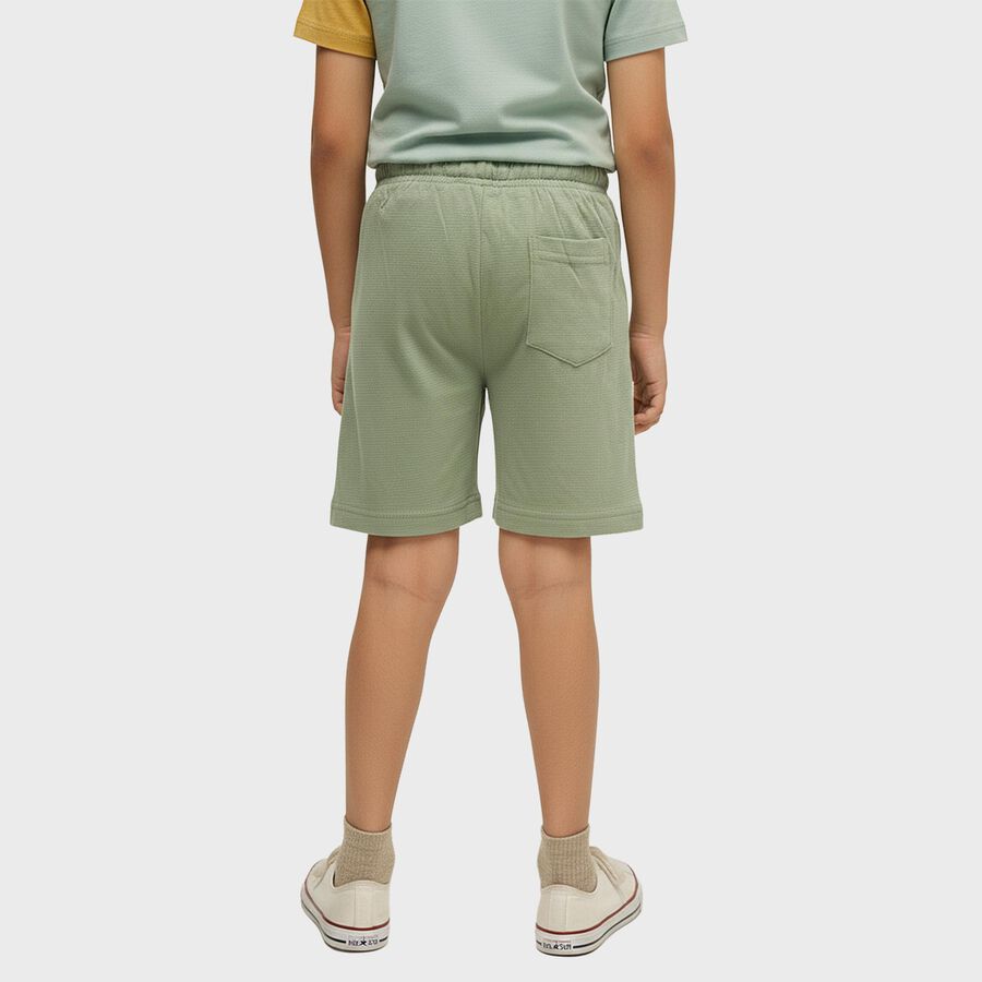 Boys' Cotton Blend Regular Fit Bermuda Shorts, Light Green, large