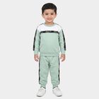 Boys Mint Green Crew Neck Colorblock Baba Suit, हल्का हरा, small