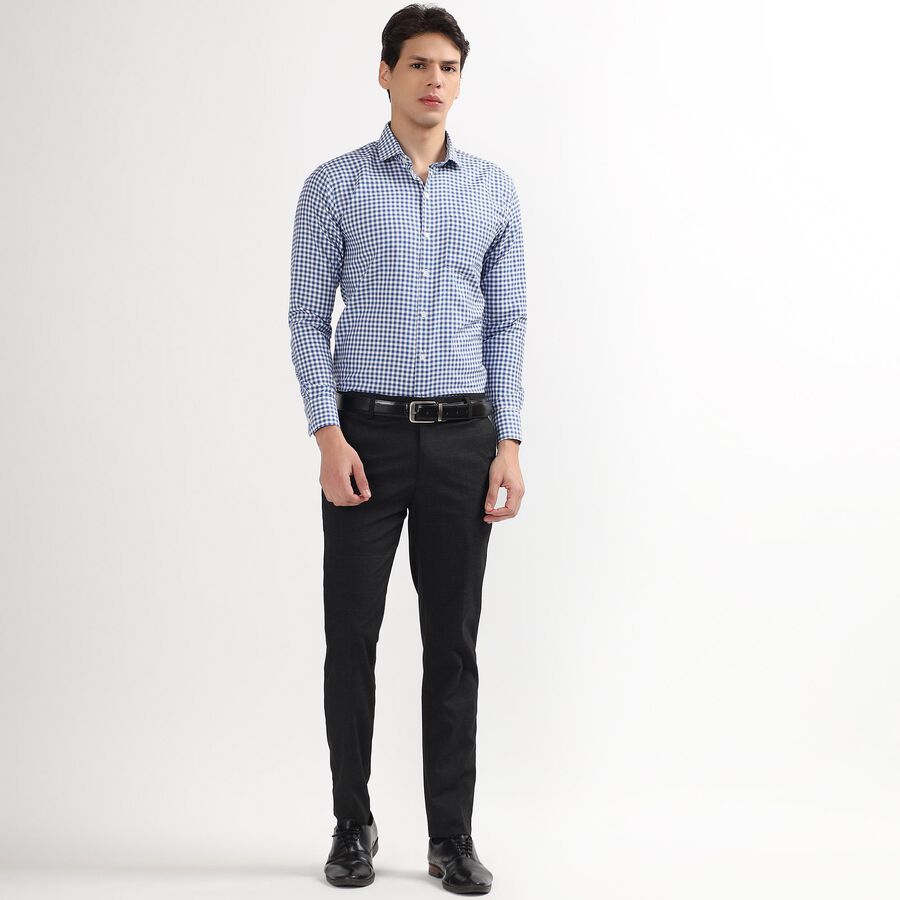 Men's Cut Away Collar Formal Shirt , Mid Blue, large image number null