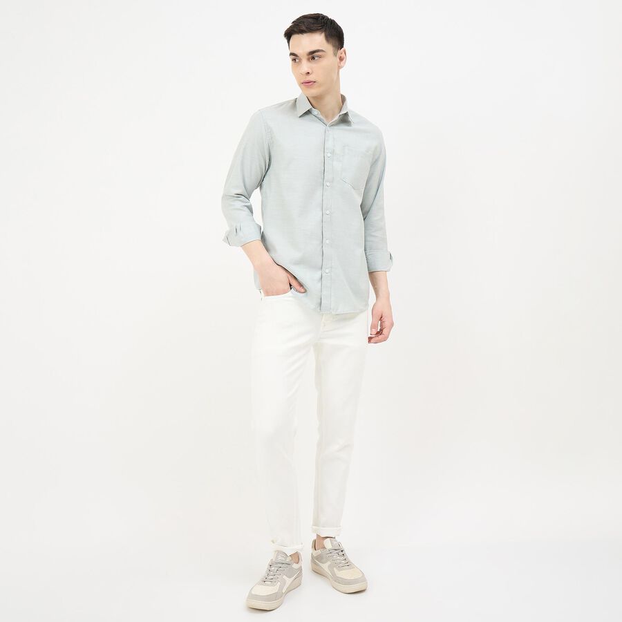 Men's Mint Spread Collar Classic Formal Shirt, Light Green, large