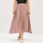 Women's Dusty Mauve Pleated Midi Skirt, Pink, small