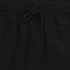 Boys Jet Black Regular Fit Cotton Trousers, काला, small image number null
