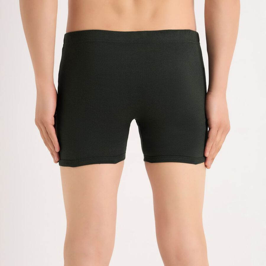 Men's Cotton Trunk, Dark Green, large