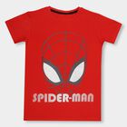 Boys' 100% Cotton Half Sleeves T-Shirt, Red, small image number null