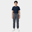 Boys Blue Cotton Regular Fit Trousers, हल्का नीला, small