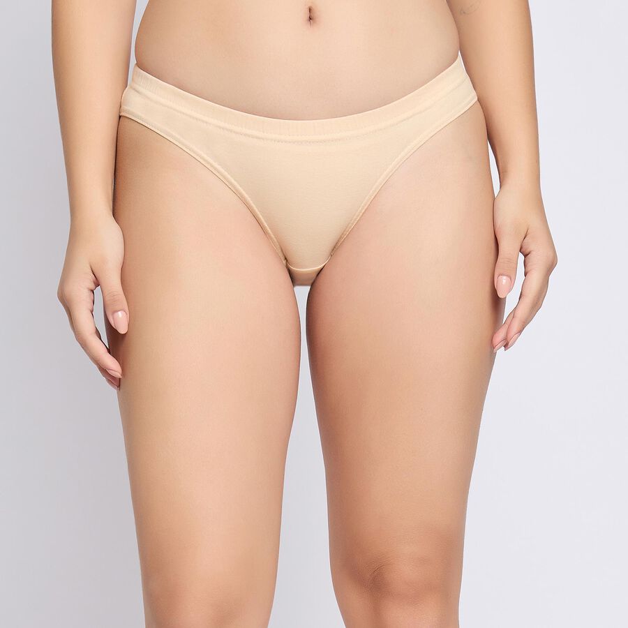 Ladies' 100% Cotton Panty , Beige, large image number null