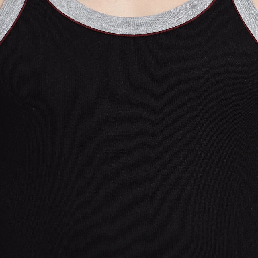 Men's 100% Cotton Gym T-Shirt, Black, large