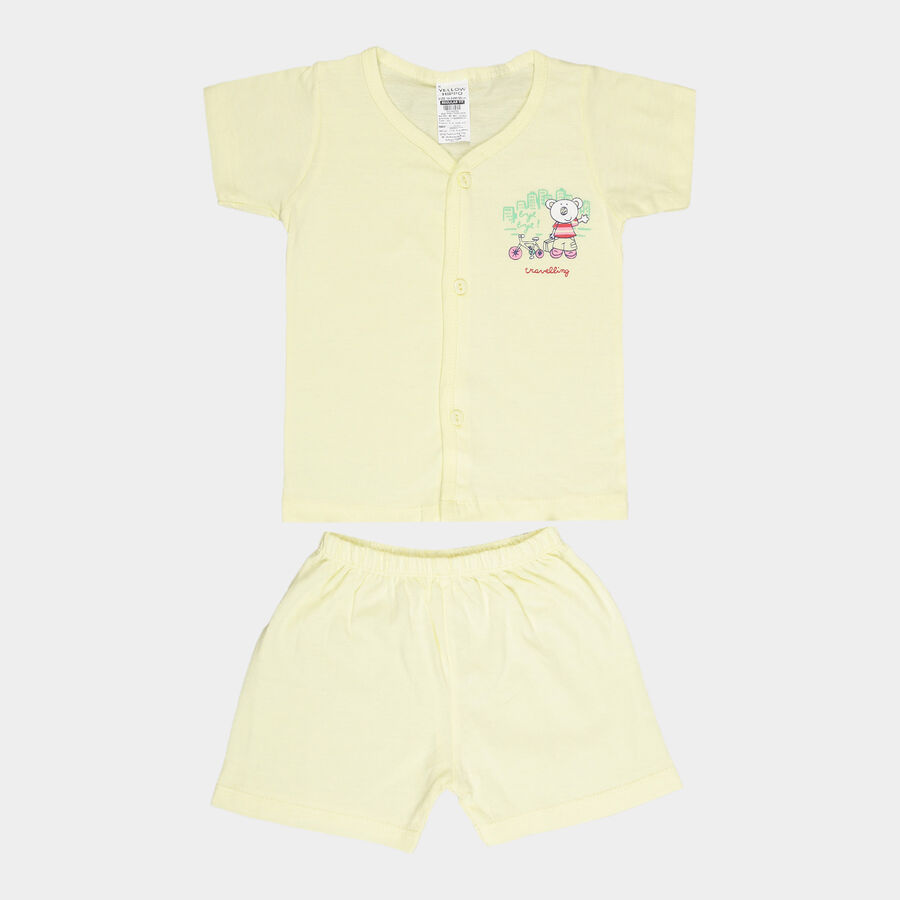 Infants Solid Baba Suit, Yellow, large image number null