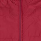 Girls' Vibrant Red Hooded Puffer Jacket, Fuchsia, small image number null