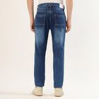 Men's Stonewashed Blue Skinny Fit Jeans, Mid Blue, small