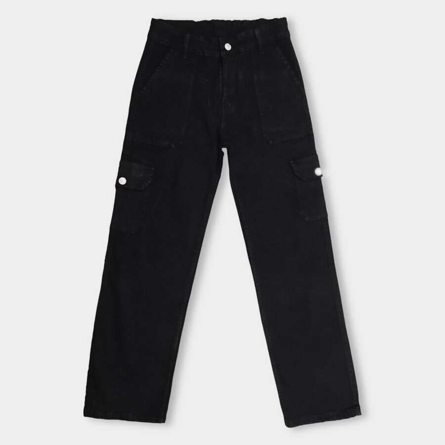 Girls' Jeans , Black, large image number null