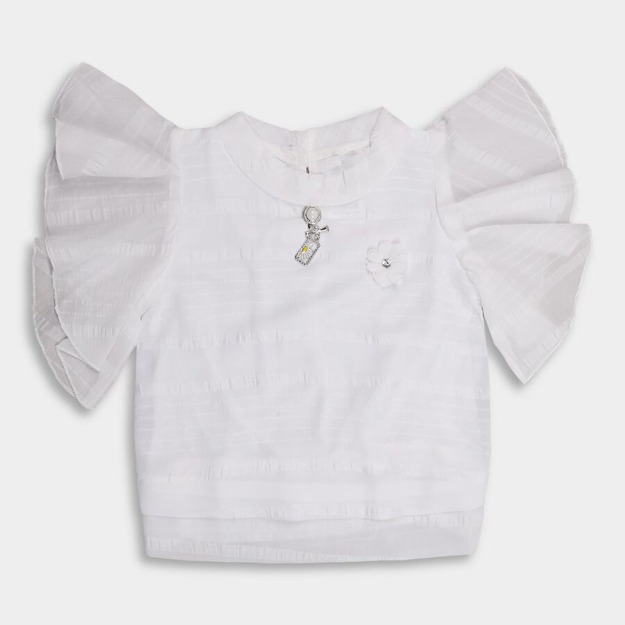 Girls' T-Shirt, सफ़ेद, large image number null