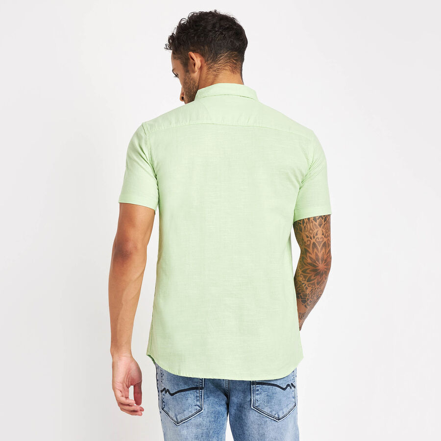 Cotton Solid Casual Shirt, Light Green, large image number null