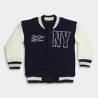 Boys' Deep Midnight Navy Crew Neck Casual Sweatshirt, Navy Blue, small image number null