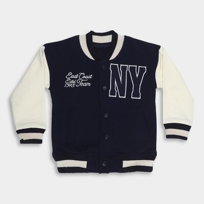 Boys' Deep Midnight Navy Crew Neck Casual Sweatshirt