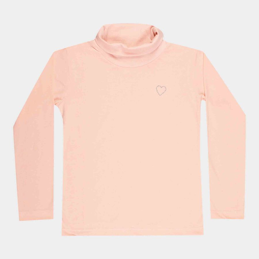 Girls Solid Top, Pink, large image number null