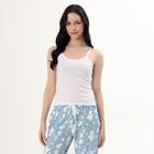 Women's White Cotton Scoop Neck Slip, White, small