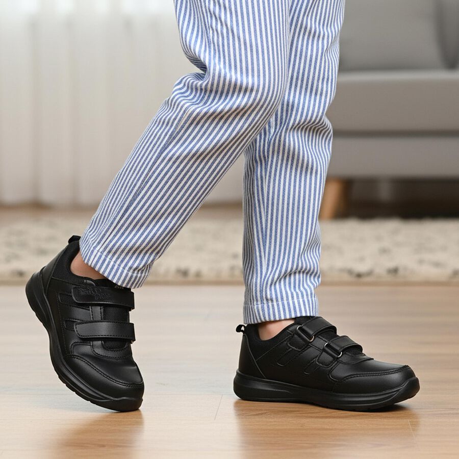 Boys' Shoes, काला, large