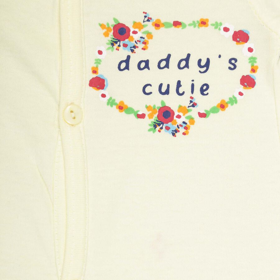 Infants Cotton T-Shirt, Yellow, large image number null