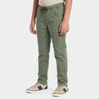 Boys' Olive Green Straight Fit Drawstring Waist Jeans, Olive, small