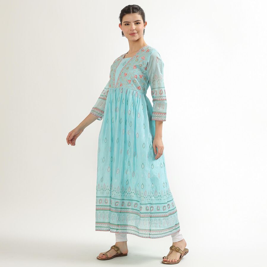 Ladies' Kurta , एक्वा, large image number null