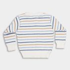 Infants Off White Round Neck Casual Pullover, ऑफ व्हाइट, small image number null