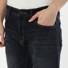 Men's Dark Washed Slim Fit Jeans, गहरा नीला, small image number null