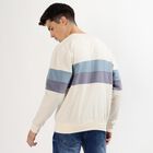 Men's Off-White Crew Neck Casual Sweatshirt, Off White, small image number null