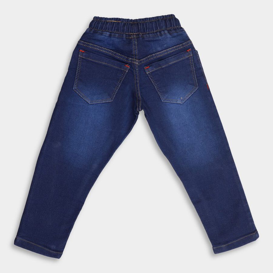 Boys Slim Fit Jeans, गहरा नीला, large image number null