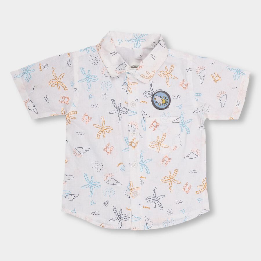 Infants' 100% Cotton Shirt, सफ़ेद, large image number null