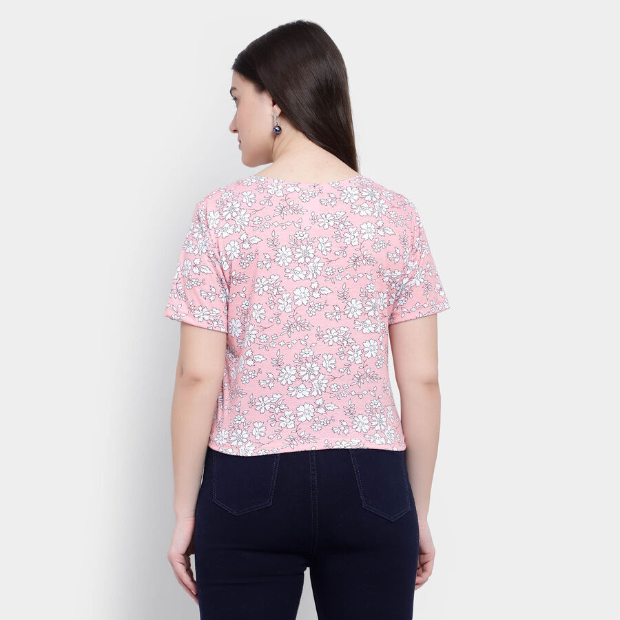 Round Neck T-Shirt, Pink, large image number null