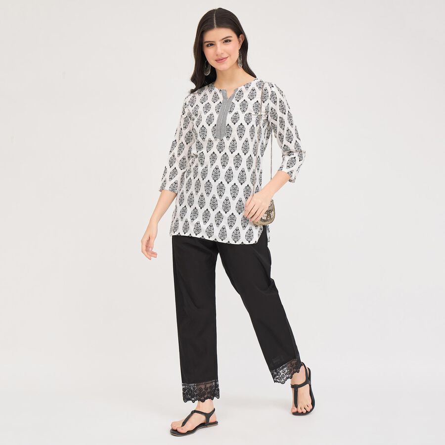 Ladies' 100% Cotton Palazzos, काला, large image number null