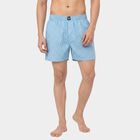 Men's Light Blue Classic Fit Printed Boxers, Light Blue, small
