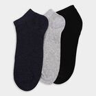 Men's Socks (Pack of 3), मिश्रित हल्का ग्रे, small