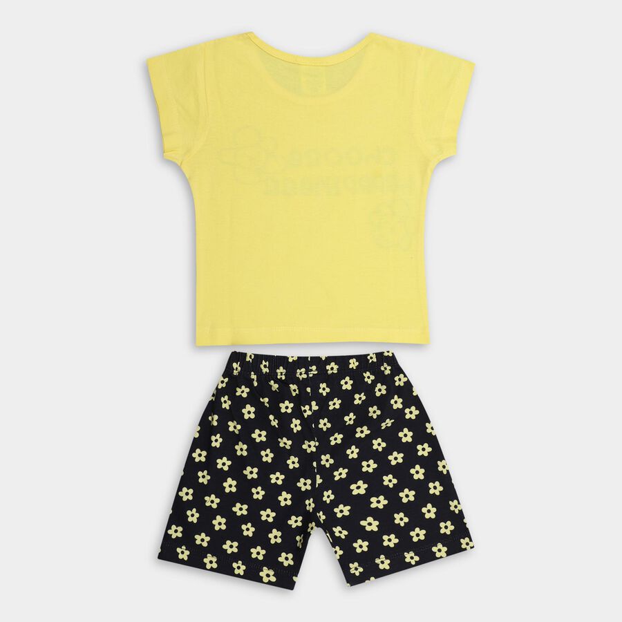 Girls' 100% Cotton Short Set , पीला, large image number null