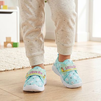 Boys' Green Velcro Strap Sneakers