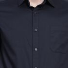 Men's 100% Cotton Formal Shirt , नेवी ब्लू, small image number null