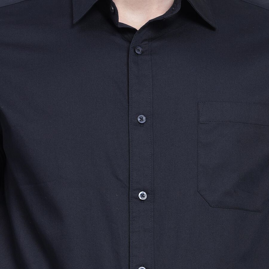Men's 100% Cotton Formal Shirt , नेवी ब्लू, large image number null