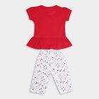 Girls' 100% Cotton Capri Set , Pink, small image number null