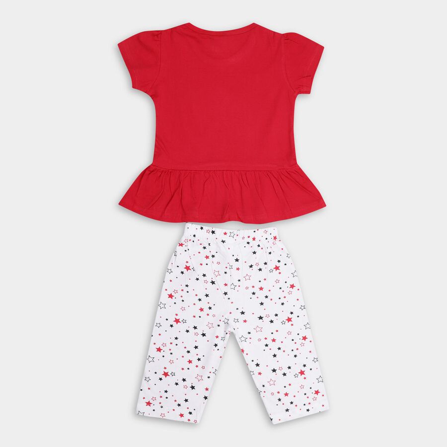 Girls' 100% Cotton Capri Set , Pink, large image number null