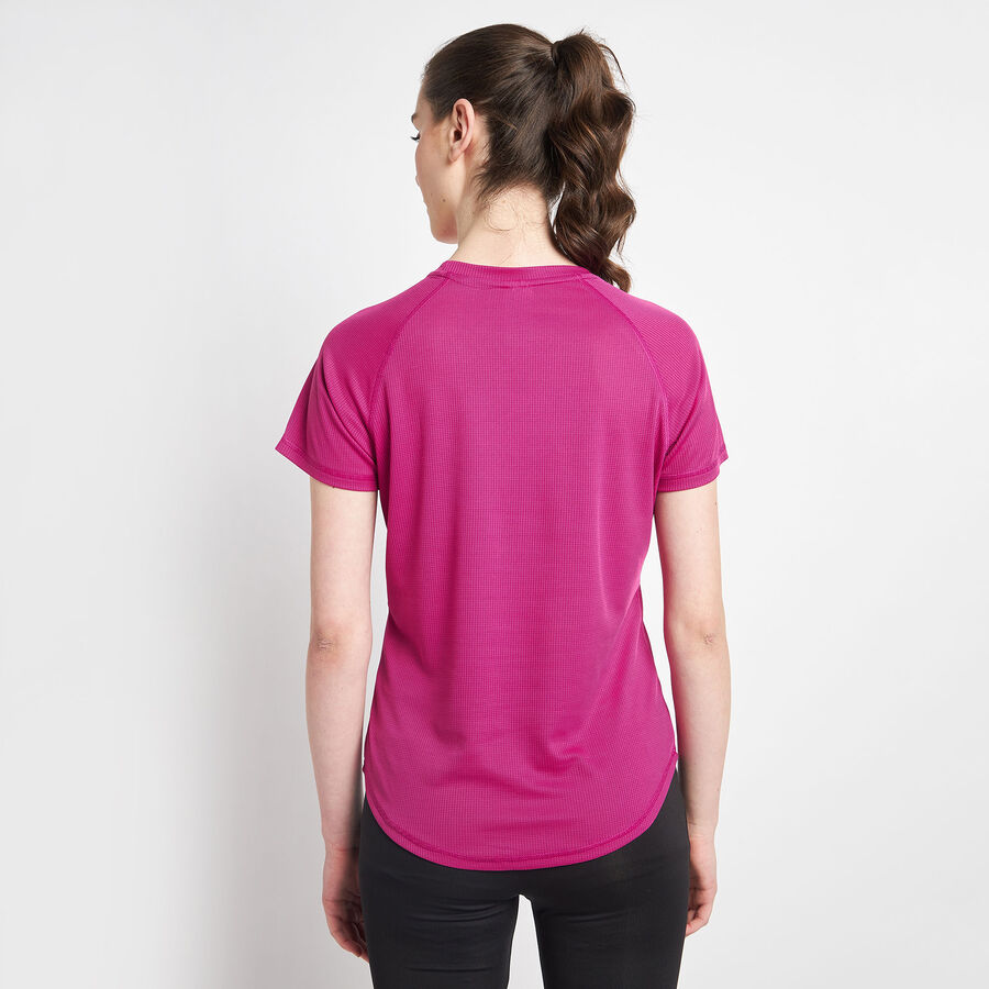 Round Neck T-Shirt, गुलाबी, large image number null
