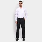 Men's Slim Fit Formal Trousers, काला, small image number null