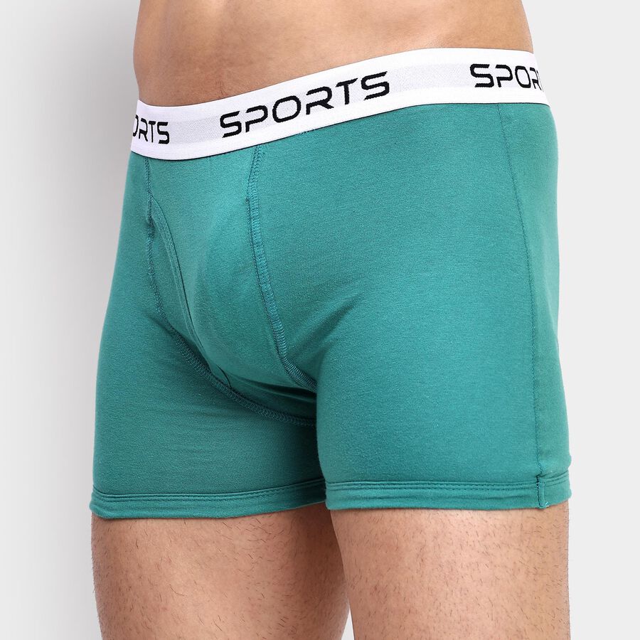 Men's 100% Cotton Trunks , Dark Green, large