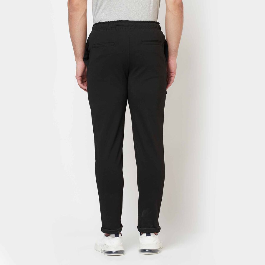 Cross Pocket Tapered Trousers, Black, large image number null