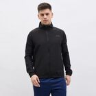 Men's Black High Neck Lightweight Jacket, काला, small image number null