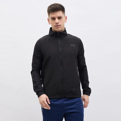 Men's Black High Neck Lightweight Jacket