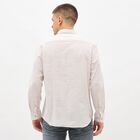 Men's Light Beige Striped Classic Casual Shirt, गहरा पीला, small image number null